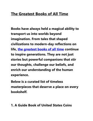 Top 10 Books to Read Before You Die | Must-Read List