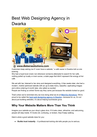 Best Web Designing Agency in Dwarka