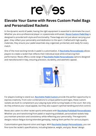 Racchetta Personalizzata