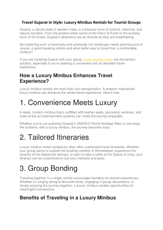 Travel Gujarat in Style - Krish