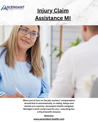 Injury Claim Assistance MI | Trusted Guidance from Ascendant Health