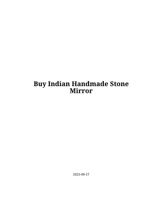 Buy Indian Handmade Stone Mirror