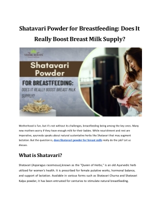 Shatavari Powder for Breastfeeding: Does It Really Boost Breast Milk Supply?