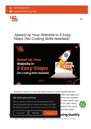 .Speed Up Your Website in 5 Easy Steps (No Coding Skills Needed)