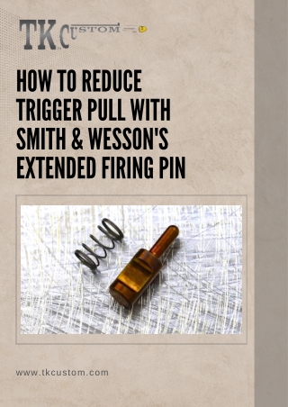 Smith & Wesson Competition Revolvers (Model 617  63  43C) — .22LR Extended Firing Pin