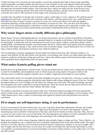 Senior Golfers’ Choice: Kamelo Golf Gloves for Comfort