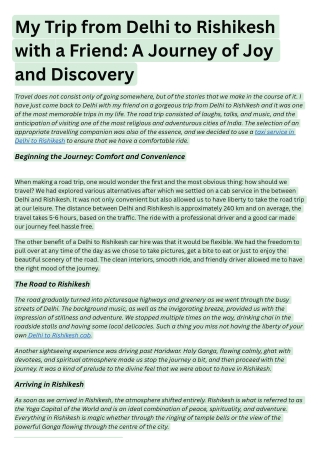 My Trip from Delhi to Rishikesh with Friend A Journey of Joy and Discovery