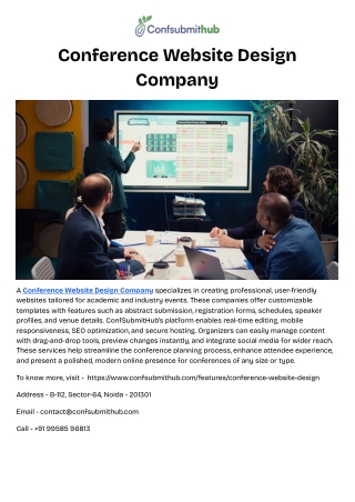 Conference Website Design Company