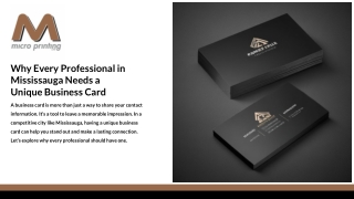 Why Business Cards Are Important for Mississauga Professionals