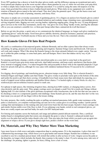 Kamelo Gloves for DIY Garden Projects and Repairs