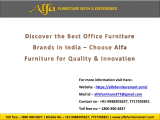 Best Office Furniture Brands in India