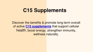 C15 Supplements