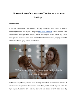12 Powerful Salon Text Messages That Instantly Increase Bookings