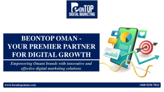 BEONTOP OMAN — YOUR PREMIER PARTNER FOR DIGITAL GROWTH
