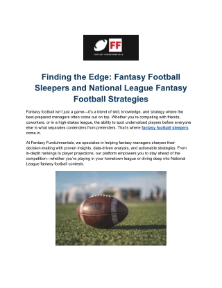 Fantasy Football for Money | Fair & Transparent Gameplay