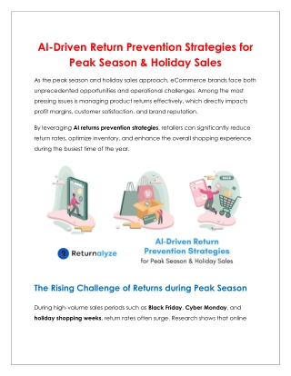 AI-Driven Return Prevention Strategies for Peak Season & Holiday Sales