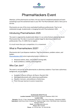 PharmaHackers Event