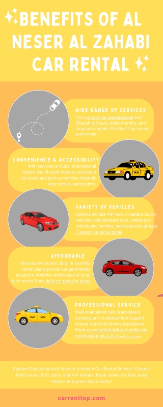 Benefits Of AL NESER AL ZAHABI Car Rental