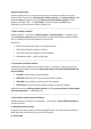 Imitation Jewellery Beats