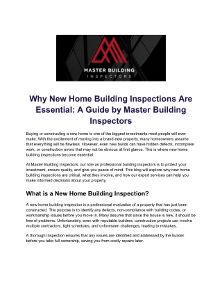 Practical Completion Perth - Expert Inspections