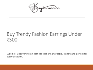 Buy Trendy Fashion Earrings Under ₹300