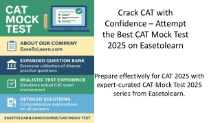 CAT Mock Test – Accelerate Your CAT Preparation with EaseToLearn