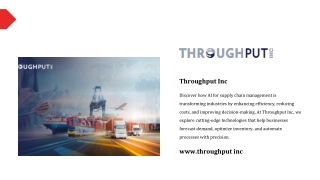 AI for supply chain management