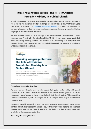 Lingua Professional Translation