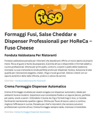 Fonduta Classica Cream Premium