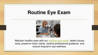 Routine Eye Exam