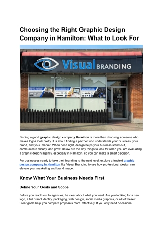 Choosing the Right Graphic Design Company in Hamilton_ What to Look For