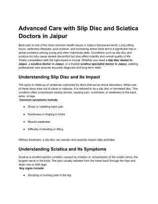 slip disc doctor in jaipur
