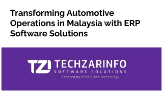 ERP Software for Automotive industries in Malaysia