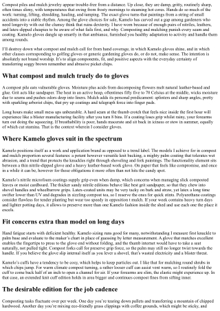 Kamelo Gloves for Composting and Mulching