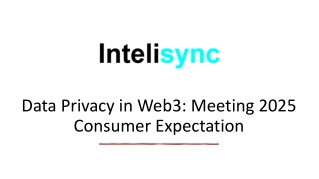 Data Privacy in Web3 Meeting 2025 Consumer Expectation