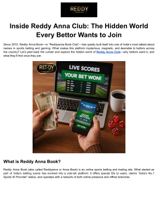Inside Reddy Anna Club_ The Hidden World Every Bettor Wants to Join