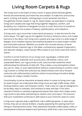 Living Room Carpets & Rugs