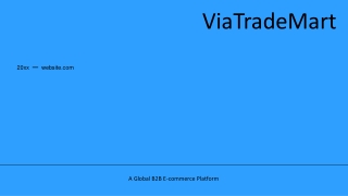 Via Trade Mart – Top B2B Portal in India for Export–Import
