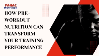 How Pre-Workout Nutrition Can Transform Your Training Performance