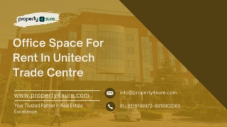 Modern Office Space for Rent in Unitech Trade Centre, Gurgaon – Boost Your Business Productivity