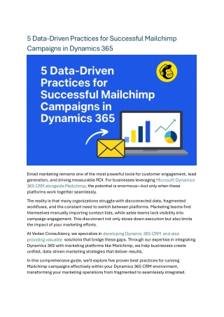 5 Data-Driven Best Practices for Successful Mailchimp Campaigns in Dynamics 365