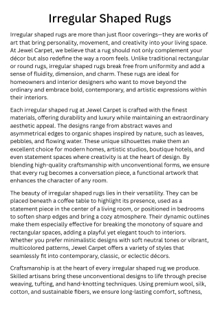 Irregular Shaped Rugs