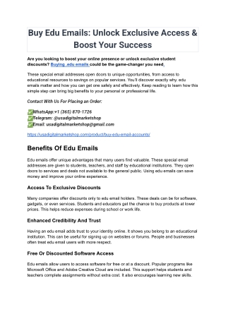 Buy Edu Emails_ Unlock Exclusive Access & Boost Your Success