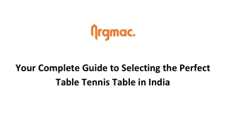 Your Complete Guide to Selecting the Perfect Table Tennis Table in India
