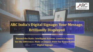 Digital Display Signage Solutions by ARC India