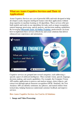 Microsoft Azure AI | Best Azure AI Course in Hyderabad