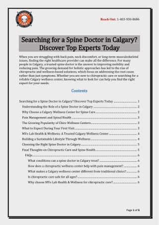 Searching for a Spine Doctor Find Top Experts Today