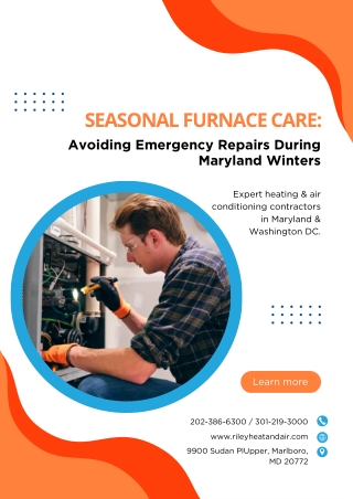 Seasonal Furnace Care: Avoiding Emergency Repairs During Maryland Winters.