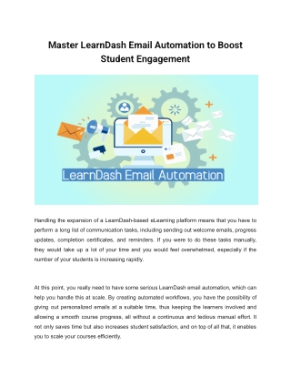 Master LearnDash Email Automation to Boost Student Engagement (1)