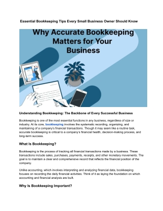 Essential Bookkeeping Tips Every Small Business Owner Should Know